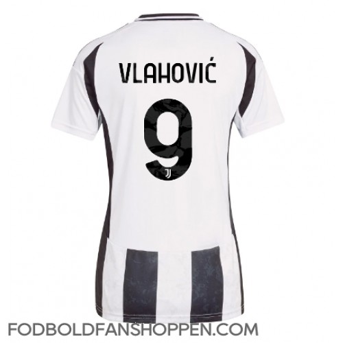 Juventus Dusan Vlahovic #9 Hjemmebanetrøje Dame 2024-25 Kortærmet Juventus Dusan Vlahovic #9 Hjemmebanetrøje Dame 2024-25 Kortærmet